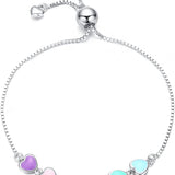 Pulsera ajustable de plata de ley con huella de pata de perro