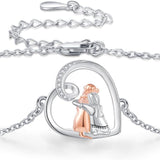 Pulsera ajustable de amistad con temática de perros
