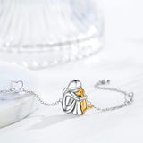 Pulsera ajustable de amistad con temática de perros