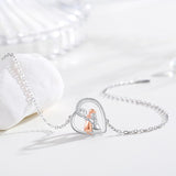 Pulsera ajustable de amistad con temática de perros