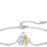 Pulsera ajustable de amistad con temática de perros