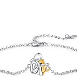 Pulsera ajustable de amistad con temática de perros