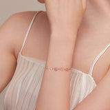 Pulsera ajustable de plata de ley con huella de pata de perro