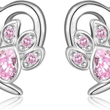 Pendientes con huellas de pata y corazón – Joyería para amantes de las mascotas