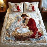 Conjunto de ropa de cama acolchada de 3 piezas - Bendición Radiante