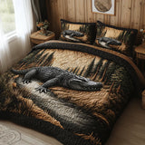 Conjunto de ropa de cama acolchada de 3 piezas - Animales del Bosque