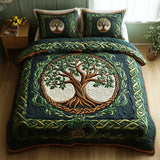 Juego de ropa de cama acolchada de 3 piezas - Árbol de la Vida