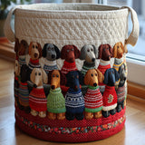 Desfile de Dachshund | Cesta de Ropa Hecha a Mano