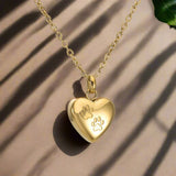 Colgante con Memorial de Garras y Corazón – Colgante de Urna de Acero Inoxidable