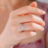 Anillo delicado con pata de animal – Anillo abierto de acero inoxidable con motivo animal