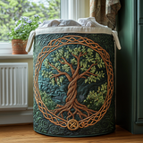 Árbol de la Vida | Cesta de Ropa Hecha a Mano
