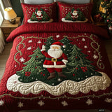 Conjunto de ropa de cama acolchada de 3 piezas - El Mundo de la Oficina de Santa Claus