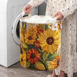 Sueño de Girasol | Cesta de Ropa Acolchada