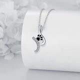 Collar con colgante de pata de perro 'Amigo Leal'